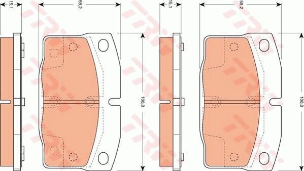 TRW GDB7519 - Kit de plaquettes de frein, frein à disque cwaw.fr