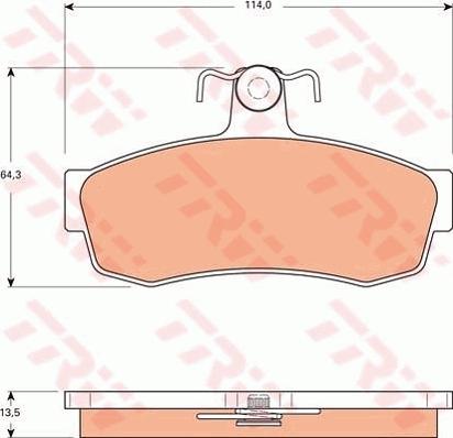 TRW GDB7511 - Kit de plaquettes de frein, frein à disque cwaw.fr