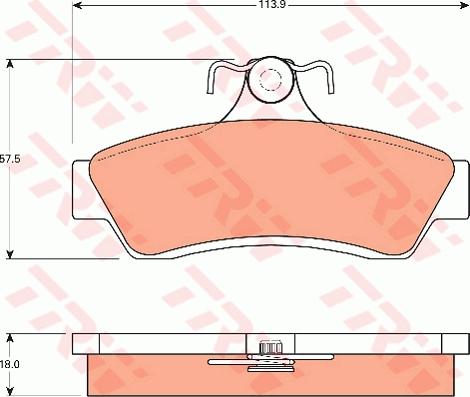 TRW GDB7586 - Kit de plaquettes de frein, frein à disque cwaw.fr