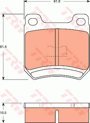 TRW GDB7539 - Kit de plaquettes de frein, frein à disque cwaw.fr