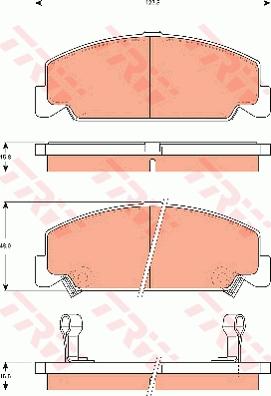 TRW GDB7535 - Kit de plaquettes de frein, frein à disque cwaw.fr