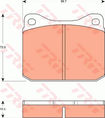 TRW GDB7536 - Kit de plaquettes de frein, frein à disque cwaw.fr