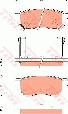 TRW GDB7525 - Kit de plaquettes de frein, frein à disque cwaw.fr