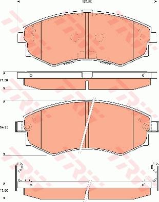 TRW GDB7521 - Kit de plaquettes de frein, frein à disque cwaw.fr