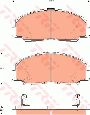 TRW GDB7528DT - Kit de plaquettes de frein, frein à disque cwaw.fr