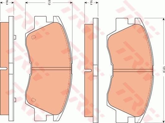 TRW GDB7522 - Kit de plaquettes de frein, frein à disque cwaw.fr