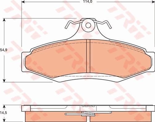 TRW GDB7527 - Kit de plaquettes de frein, frein à disque cwaw.fr