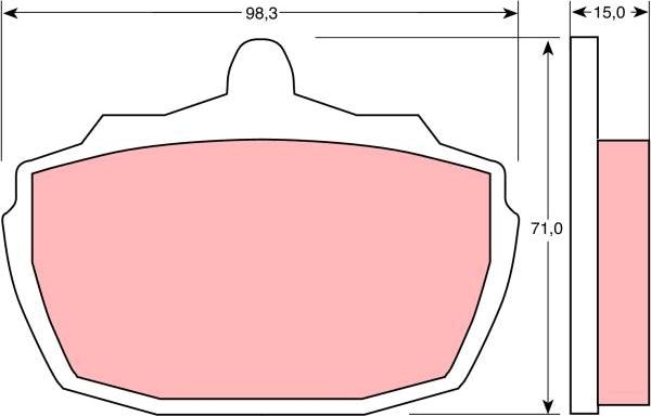 TRW GDB752 - Kit de plaquettes de frein, frein à disque cwaw.fr