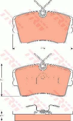 TRW GDB7575 - Kit de plaquettes de frein, frein à disque cwaw.fr