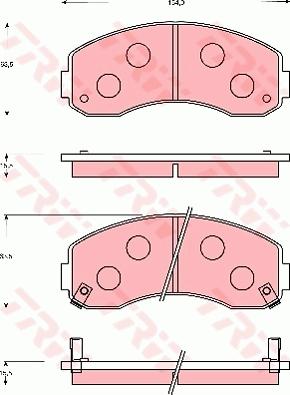 TRW GDB7696 - Kit de plaquettes de frein, frein à disque cwaw.fr