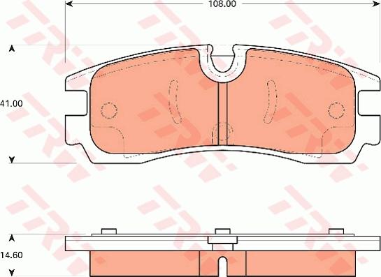 TRW GDB7646 - Kit de plaquettes de frein, frein à disque cwaw.fr