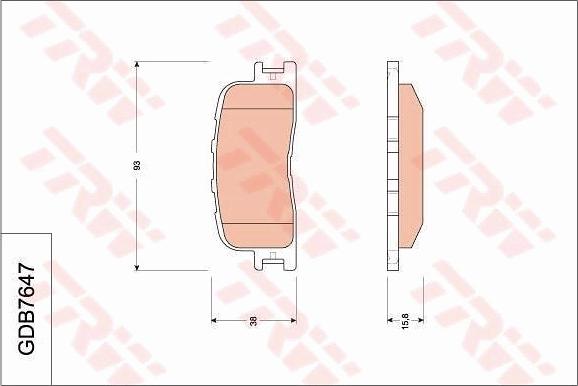 TRW GDB7647 - Kit de plaquettes de frein, frein à disque cwaw.fr