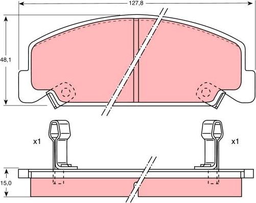 TRW GDB764 - Kit de plaquettes de frein, frein à disque cwaw.fr