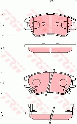 TRW GDB7655 - Kit de plaquettes de frein, frein à disque cwaw.fr