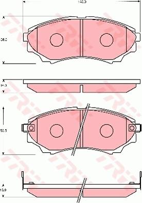 TRW GDB7653 - Kit de plaquettes de frein, frein à disque cwaw.fr