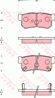 TRW GDB7666 - Kit de plaquettes de frein, frein à disque cwaw.fr