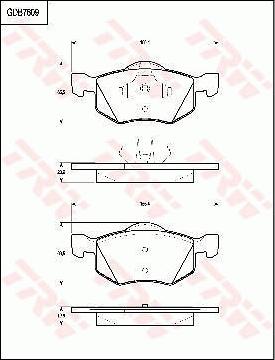 TRW GDB7609 - Kit de plaquettes de frein, frein à disque cwaw.fr