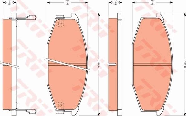 TRW GDB7605 - Kit de plaquettes de frein, frein à disque cwaw.fr