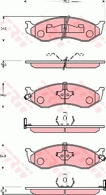 TRW GDB7607 - Kit de plaquettes de frein, frein à disque cwaw.fr