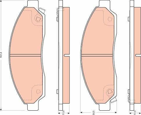 TRW GDB7619 - Kit de plaquettes de frein, frein à disque cwaw.fr