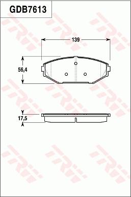 TRW GDB7613 - Kit de plaquettes de frein, frein à disque cwaw.fr