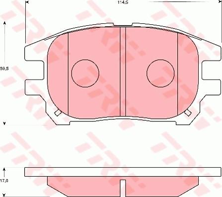 TRW GDB7684 - Kit de plaquettes de frein, frein à disque cwaw.fr