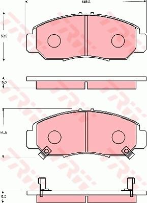 TRW GDB7634 - Kit de plaquettes de frein, frein à disque cwaw.fr