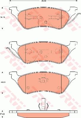 TRW GDB7670 - Kit de plaquettes de frein, frein à disque cwaw.fr