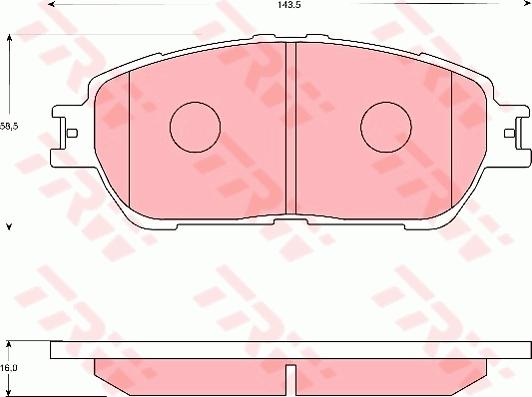 TRW GDB7677 - Kit de plaquettes de frein, frein à disque cwaw.fr