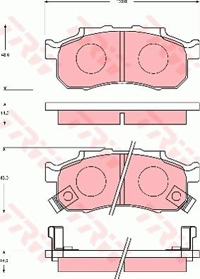 TRW GDB7090 - Kit de plaquettes de frein, frein à disque cwaw.fr