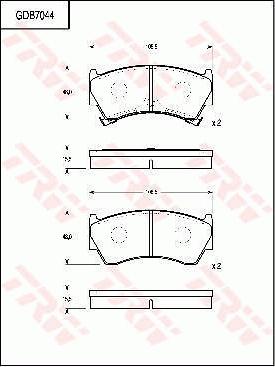 TRW GDB7044 - Kit de plaquettes de frein, frein à disque cwaw.fr