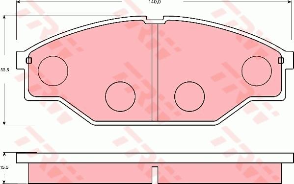 TRW GDB7045 - Kit de plaquettes de frein, frein à disque cwaw.fr