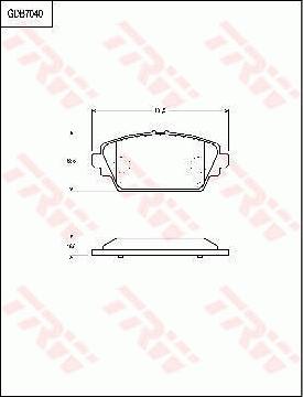 TRW GDB7040 - Kit de plaquettes de frein, frein à disque cwaw.fr