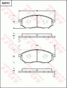 TRW GDB7042 - Kit de plaquettes de frein, frein à disque cwaw.fr