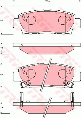 TRW GDB7055 - Kit de plaquettes de frein, frein à disque cwaw.fr