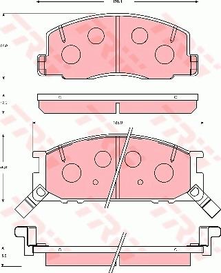 TRW GDB7056 - Kit de plaquettes de frein, frein à disque cwaw.fr