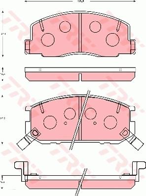 TRW GDB7050 - Kit de plaquettes de frein, frein à disque cwaw.fr