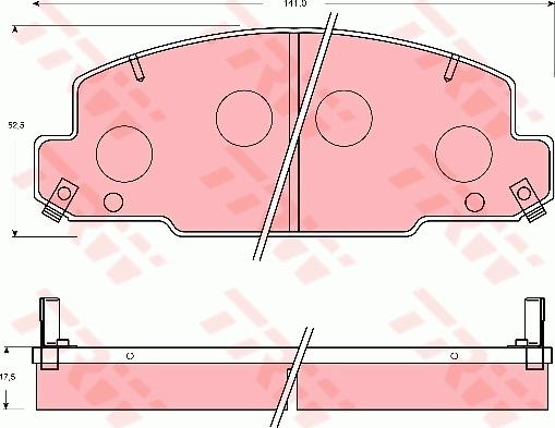 TRW GDB7058 - Kit de plaquettes de frein, frein à disque cwaw.fr