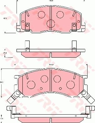 TRW GDB7066 - Kit de plaquettes de frein, frein à disque cwaw.fr