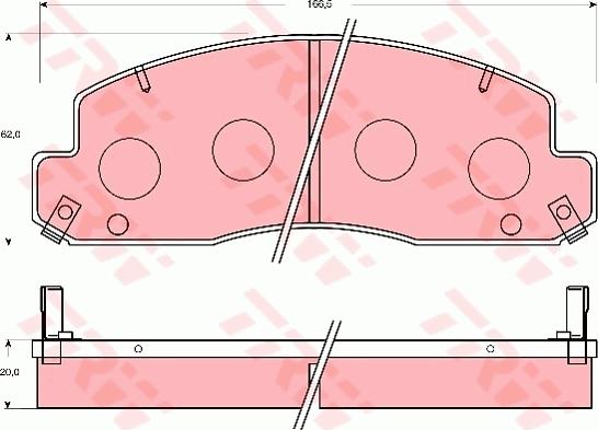 TRW GDB7061 - Kit de plaquettes de frein, frein à disque cwaw.fr