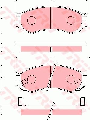 TRW GDB7030 - Kit de plaquettes de frein, frein à disque cwaw.fr