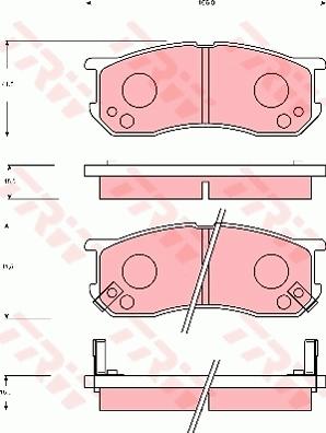 TRW GDB7024 - Kit de plaquettes de frein, frein à disque cwaw.fr