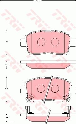 TRW GDB7075 - Kit de plaquettes de frein, frein à disque cwaw.fr