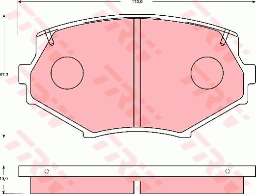 TRW GDB7078 - Kit de plaquettes de frein, frein à disque cwaw.fr