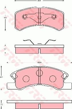 TRW GDB7114 - Kit de plaquettes de frein, frein à disque cwaw.fr