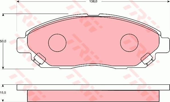 TRW GDB7139 - Kit de plaquettes de frein, frein à disque cwaw.fr