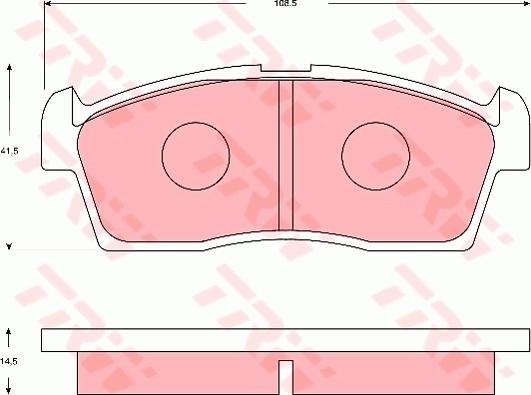 TRW GDB7128 - Kit de plaquettes de frein, frein à disque cwaw.fr