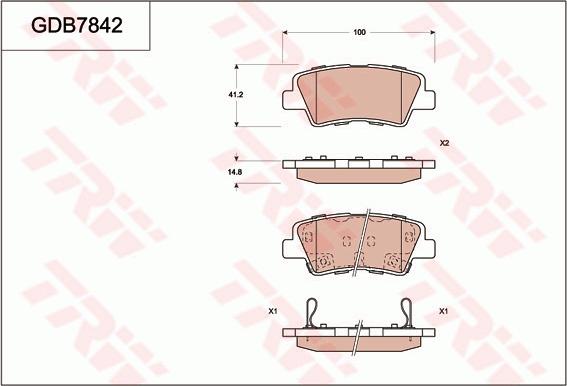 TRW GDB7842AT - Kit de plaquettes de frein, frein à disque cwaw.fr