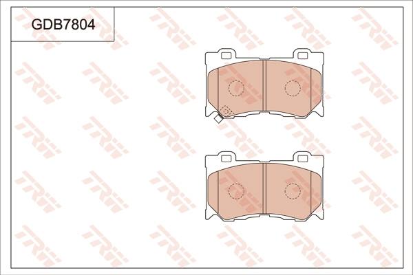 TRW GDB7804 - Kit de plaquettes de frein, frein à disque cwaw.fr