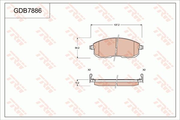 TRW GDB7886DT - Kit de plaquettes de frein, frein à disque cwaw.fr